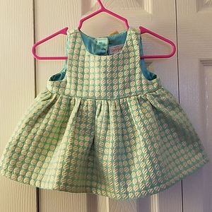 Blue and gold baby dress cat and jack 3-6 months